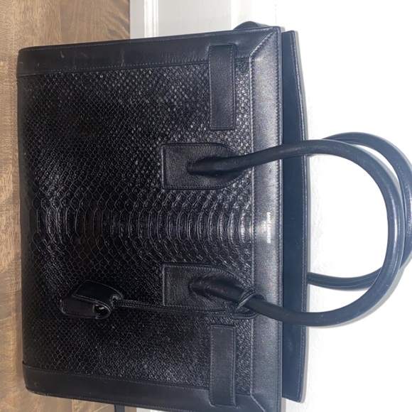 RARE Saint Laurent Sac De Jour Small Black Python Bag - Picture 5 of 11